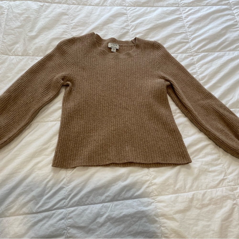 J. Crew Women's Ribbed Knit Sweater - Warm Brown - Picture 2 of 2